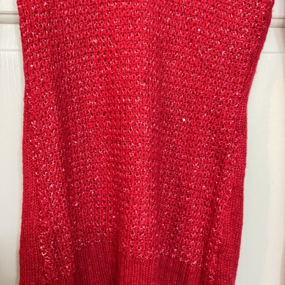 Red sequin sweater - Picture 3 of 6